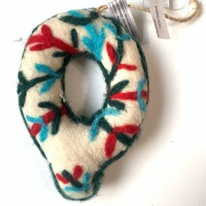 Anthropologie Felt Monogram Letter Q Ornament